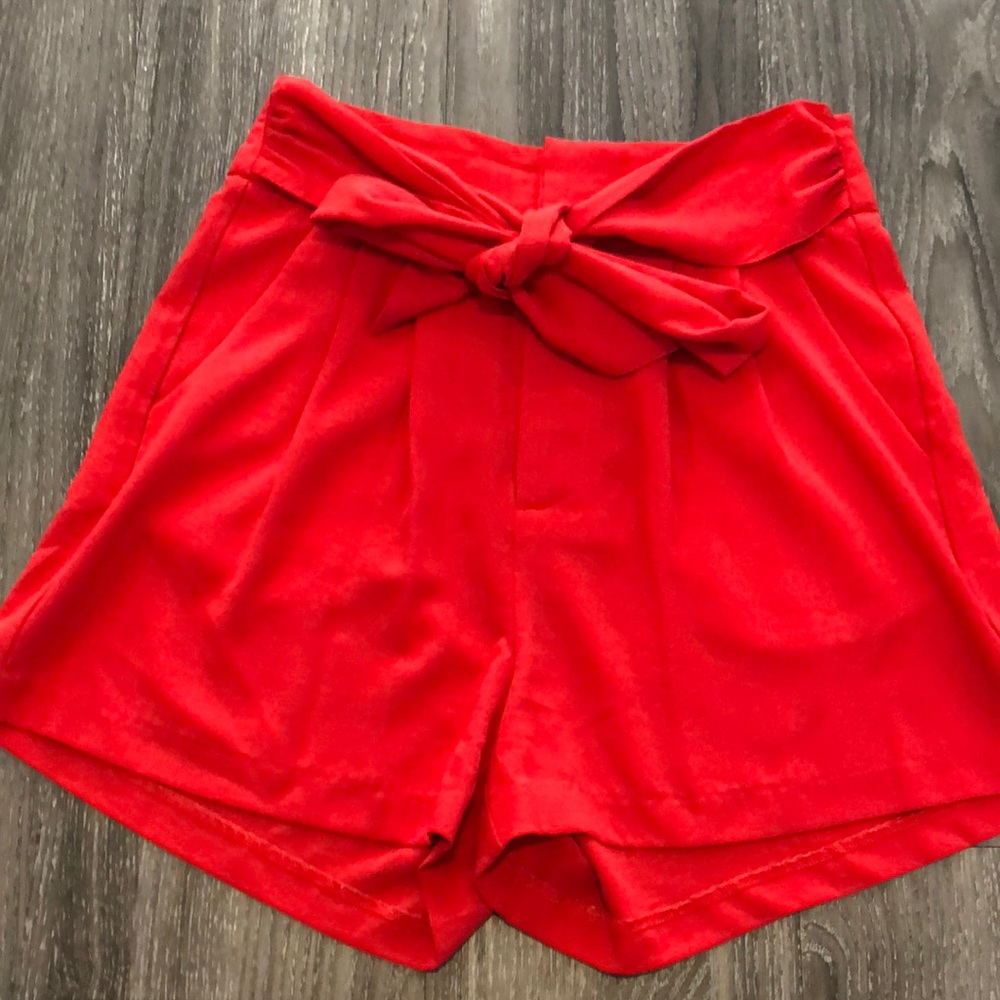 Red high waisted shorts Size Small